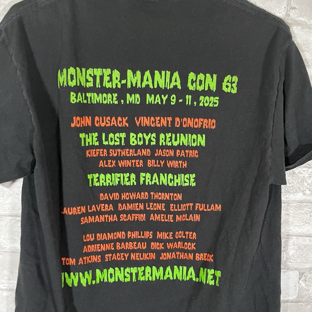 Monster-Mania Con 63 T-shirt 2025 Double Sided Horror Size Medium Baltimore MD - Picture 4 of 7